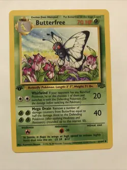Pokemon TCG Butterfree 33/64 1st Edition Jungle Regular Uncommon 1999 Card - Image 1