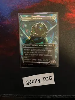 MTG Leonardo, the Balance (Borderless) Foil Commander: TMNT Ninja Turtles #1 NM - Image 1