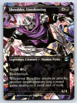 MTG Shredder Unrelenting Borderless Normal U Teenage Mutant Ninja Turtles TMT 21 - Image 1