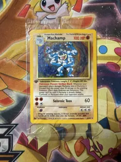1996 Pokemon TCG - Machamp Holo - Base Set First Edition No. 8/102 | NM | SEALED - Image 1