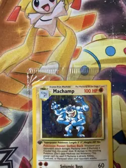 1996 Pokemon TCG - Machamp Holo - Base Set First Edition No. 8/102 | NM | SEALED - Image 2