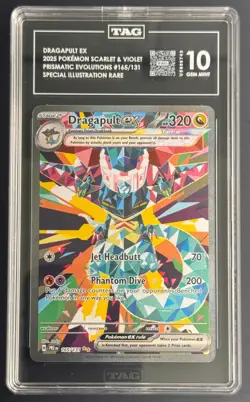 Dragapult ex #165/131 Pokemon Prismatic Evolutions TAG 10 Gem Mint SIR - Image 1