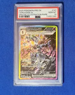 2025 POKEMON PRE EN-PRISMATIC EVOLUTIONS #147 CERULEDGE EX PSA 10 - Image 1