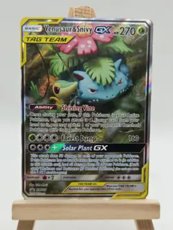 Pokemon TCG Venusaur & Snivy GX Full Art Black Star Promo Card SM229 - Image 1