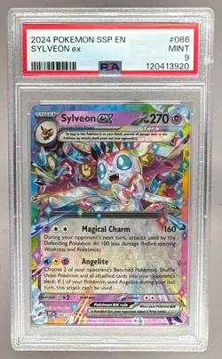 120413920 Sylveon Ex 2024 Pokemon Surging Sparks #086 PSA 9 - Image 1