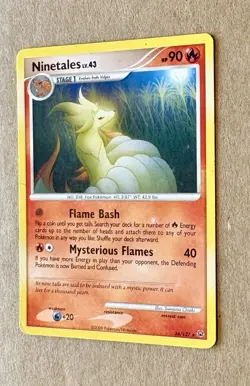 Pokemon TCG Ninetales LV.43 36/127 - 2009 Rare Regular Non-Holo - Image 4