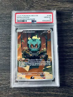 Pokemon Marshadow 146/132 Me01: Mega Evolution Illustration Rare Holo PSA 10 - Image 1
