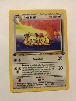 Pokemon TCG Persian Jungle 42/64 Regular 1st Edition Uncommon Card - Image 1