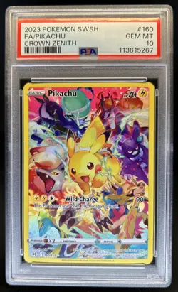 2023 Pokemon SWSH Crown Zenith Pikachu Full Art #160/159 PSA 10 - Image 1