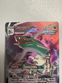 Pokemon Rayquaza VMAX TG20/TG30 Full Art Rapid Strike Holo Ultra Rare 320HP - Image 3