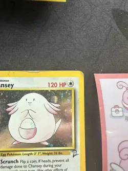Pokemon Chansey 3/130 Holo Rare Base Set 2 284🔥LP MP +🔥 - Image 2