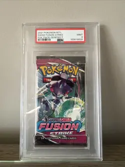 2021 Pokemon SWSH Fusion Strike Pack Genesect Art PSA MINT 9 - Image 1