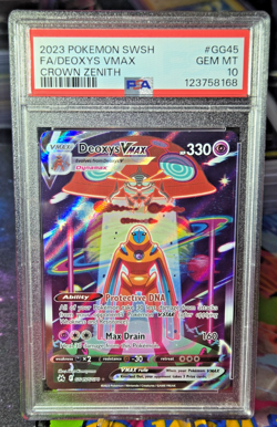 Pokemon Deoxys VMAX GG45/GG70 Crown Zenith Galarian Gallery Holo PSA 10 - Image 1