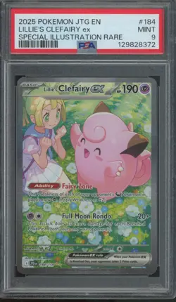 2025 Pokemon JTG EN Special Illustration Rare Lillie's Clefairy ex Mint PSA 9 - Image 1