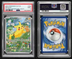 Pikachu Holo Pokemon Scarlet & Violet Paldea Adventure Chest Black Star Promo - Image 3