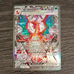 Pokemon Charizard ex 223/197 Obsidian Flames Full Art Tera Holo Rare - Image 1