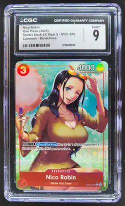 2025 ONE PIECE NICO ROBIN BORDERLESS ST21-010 CGC 9 A PT - Image 1