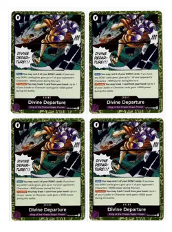 One Piece TCG OP13 Carrying On His Will 4x Divine Departure OP13-076 R English - Image 1