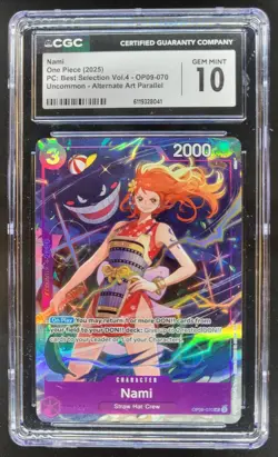 2025 ONE PIECE NAMI ALT ART OP09-070 CGC 10 A PT - Image 1