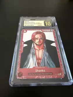ONE PIECE CCG SHANKS FILM RED P-016 CGC 10 PRISTINE ENGLISH - Image 2