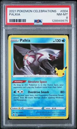 2021 Pokemon Celebrations 004/025 Palkia PSA 8 Near Mint Holo Foil Rare Card TCG - Image 1