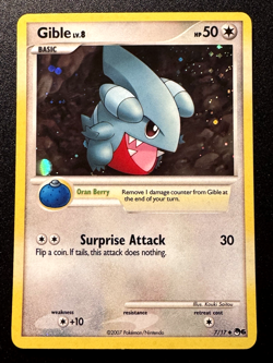 Gible 7/17 POP Series 6 Promo Pokemon Card Cosmos Holo Foil Rare MP - Image 1