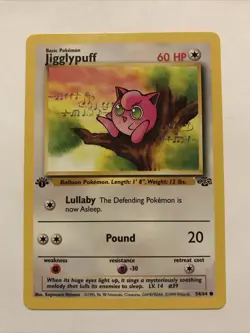 Pokemon Jungle 1st Edition Jigglypuff 54/64 Non Holo Card - Image 1