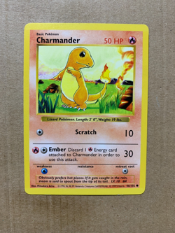 Shadowless Charmander 46/102 Base Set - Common Pokemon Card - NM - Image 1
