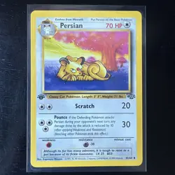 Pokemon Persian 42/64 Jungle Set 1st Edition 1999 WOTC LP Vintage Card - Image 1