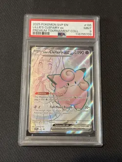 Pokemon TCG Lillie's Clefairy EX Journey Together 195 Promo Card PSA 9 - Image 1