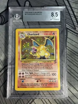 Pokemon 2000 Charizard Base Set 2 Holo Rare #4 BGS 8.5 NM-MINT+ - Image 1