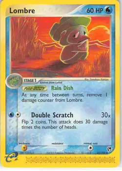 Lombre 45/100 Uncommon Sandstorm Pokemon LP - Image 1