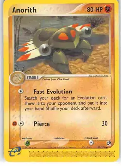Anorith 27/100 Uncommon Sandstorm Pokemon LP - Image 1