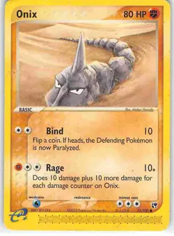 Onix 71/100 Common Sandstorm Pokemon MP - Image 1