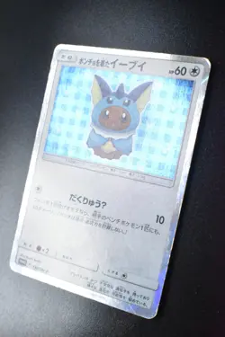 Poncho Wearing Eevee 137/SM-P Eevee Mega Campaign Promo 2017 Holo Pokemon Card - Image 4