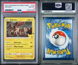 2021 Pokemon Celebrations 010/025 Zekrom PSA 8 Near Mint Holo Foil Rare Card TCG - Image 3