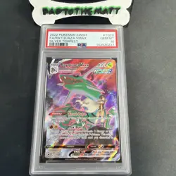 2022 POKEMON SWORD & SHIELD SILVER TEMPEST #TG20 FULL ART/RAYQUAZA VMAX PSA 10 - Image 1
