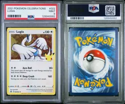 2021 Pokemon Celebrations 022/025 Lugia PSA 9 Mint Holo Foil Rare Card TCG SIR - Image 3
