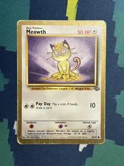 Meowth Jungle Gold Border Promo Original 56/64 Vintage Wotc 1999 Pokemon Card - Image 2