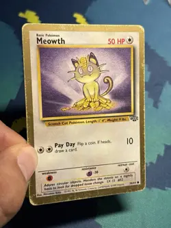 Meowth Jungle Gold Border Promo Original 56/64 Vintage Wotc 1999 Pokemon Card - Image 3