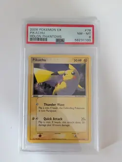 2006 Pokemon EX Holon Phantoms Pikachu #78 PSA 8 NM-MT - Image 1