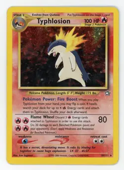 Typhlosion Holo - Pokemon 2000 Neo Genesis #18 VG-EX - Image 1