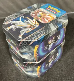 POKEMON 2017 SPRING TIN Legends of Alola Tins BOTH SOLGALEO GX & LUNALA GX NICE! - Image 3