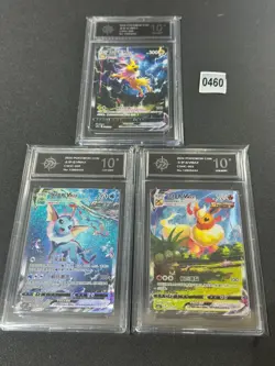 Pokemon TCG S-Chinese Jolteon Flareon Vaporeon Vmax CSHC-003 006 009 Grade 10 - Image 1