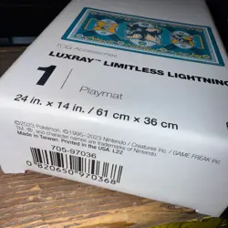 New in Box Pokemon Center 2023 Luxray Limitless Lightning TCG Accessory Playmat - Image 2
