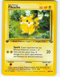 Pikachu - 1st Edition - 60/64 Jungle Set - Pokemon TCG - 1999 - Image 1
