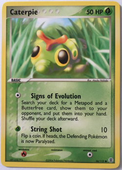 POKEMON CATERPIE 56/112 EX FIRERED & LEAFGREEN COMMON NEAR MINT - Image 1