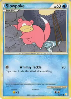 Slowpoke 81/123 HeartGold SoulSilver Common Normal Pokemon TCG - Image 1
