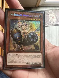 Yu-Gi-Oh! Konami Tri-Brigade Springans Kitt 1st Edition starlight rare - Image 1