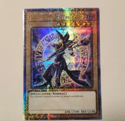 Yugioh! Dark Magician (8th Art) Quarter Century Secret Rare Stampede RA04-EN106 - Image 1